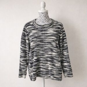 Eileen Fisher XL Merino Wool + Silk Blend Melange Sweater XL